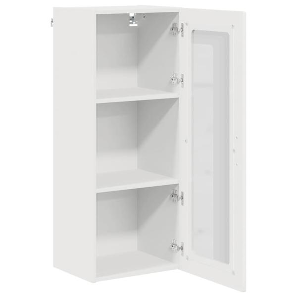 Küchenhängeschrank mit Regal Hochglanz Weiß 40 x 31 x 100 cm