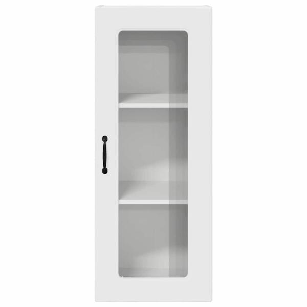 Küchenhängeschrank mit Regal Hochglanz Weiß 40 x 31 x 100 cm