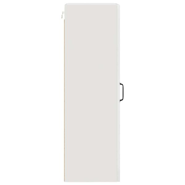 Küchenhängeschrank mit Regal Hochglanz Weiß 40 x 31 x 100 cm