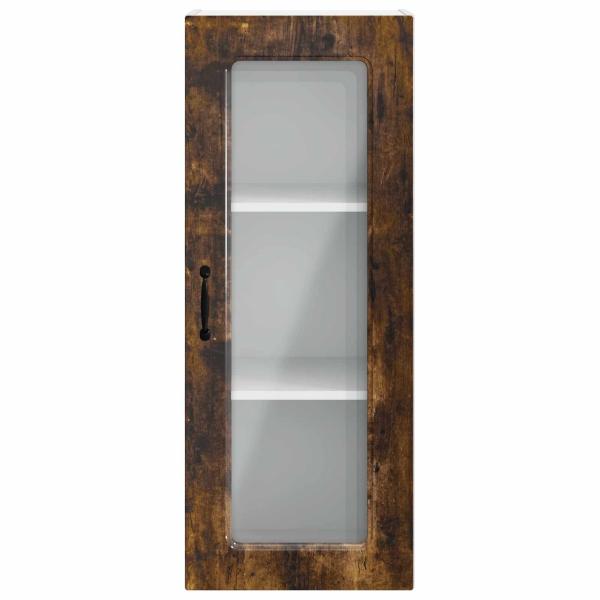 ARDEBO.de - Küchenhängeschrank mit Regal Geräucherte Eiche 40 x 31 x 100 cm