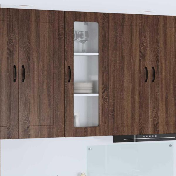 ARDEBO.de - Küchenhängeschrank mit Tür Braun Eichen-Optik 40 x 31 x 100 cm