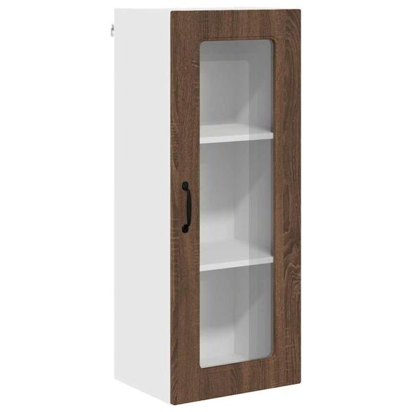 Küchenhängeschrank mit Tür Braun Eichen-Optik 40 x 31 x 100 cm