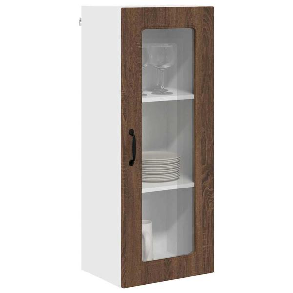 Küchenhängeschrank mit Tür Braun Eichen-Optik 40 x 31 x 100 cm