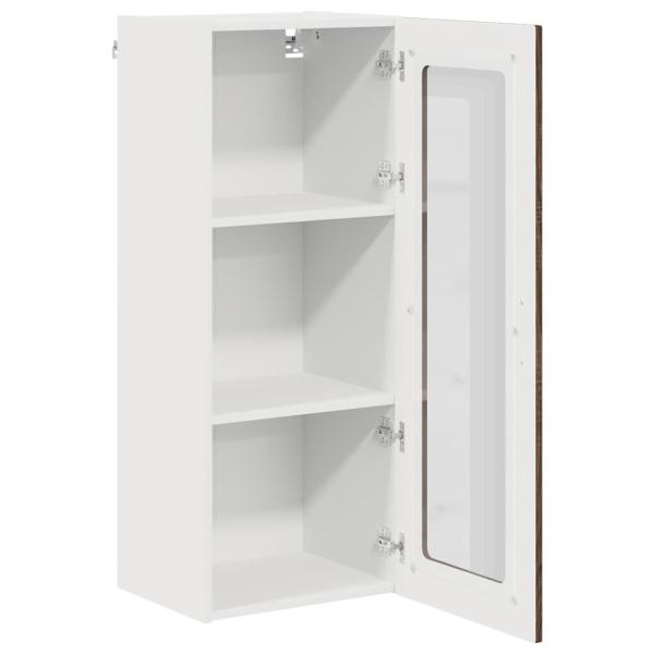 Küchenhängeschrank mit Tür Braun Eichen-Optik 40 x 31 x 100 cm