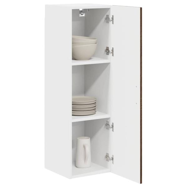Küchenhängeschrank mit Tür Braun Eichen-Optik 30 x 31 x 100 cm