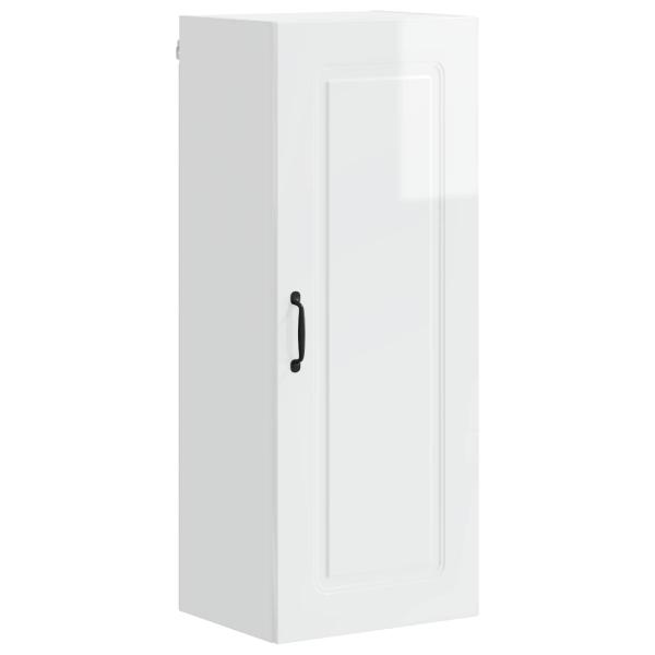 Küchenhängeschrank mit Regal Hochglanz Weiß 40 x 31 x 100 cm