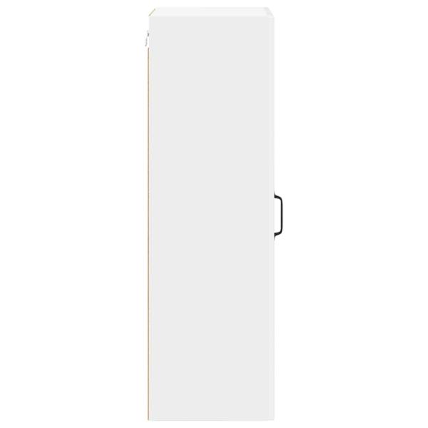 Küchenhängeschrank mit Regal Hochglanz Weiß 40 x 31 x 100 cm