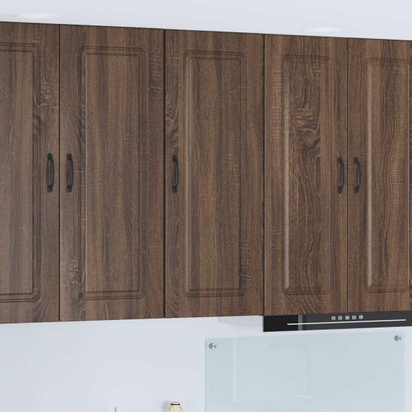 ARDEBO.de - Küchenhängeschrank mit Tür Braun Eichen-Optik 40 x 31 x 100 cm