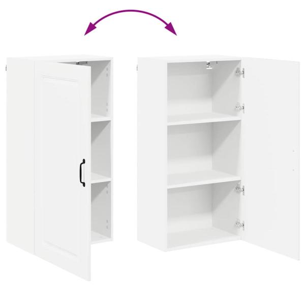 Küchenhängeschrank mit Regal Hochglanz Weiß 50 x 31 x 100 cm