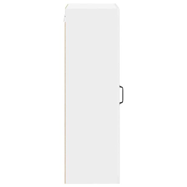 Küchenhängeschrank mit Regal Hochglanz Weiß 50 x 31 x 100 cm