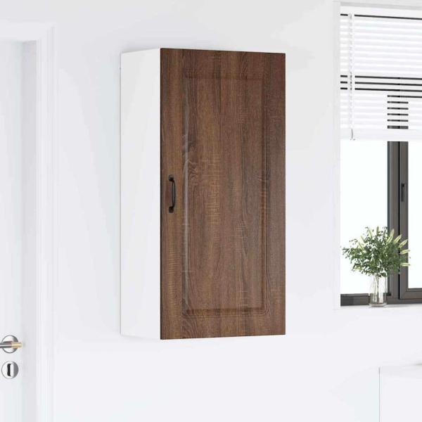 Küchenhängeschrank mit Tür Braun Eichen-Optik 50 x 31 x 100 cm