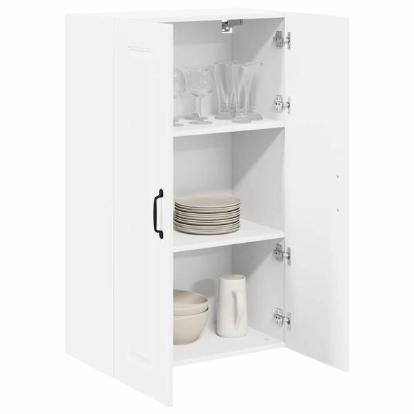 Küchenhängeschrank mit Regal Hochglanz Weiß 60 x 31 x 100 cm
