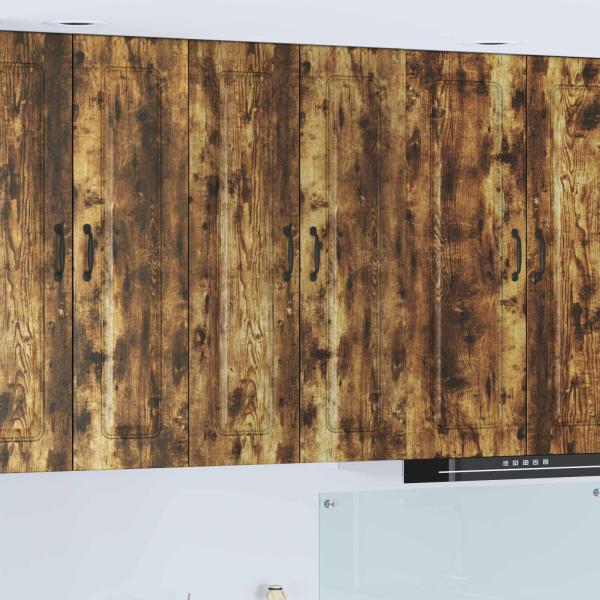 ARDEBO.de - Küchenhängeschrank mit Regal Geräucherte Eiche 60 x 31 x 100 cm