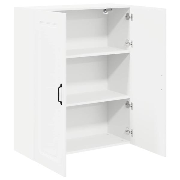 Küchenhängeschrank mit Regal Hochglanz Weiß 80 x 31 x 100 cm