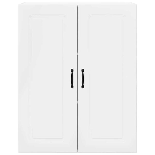 Küchenhängeschrank mit Regal Hochglanz Weiß 80 x 31 x 100 cm