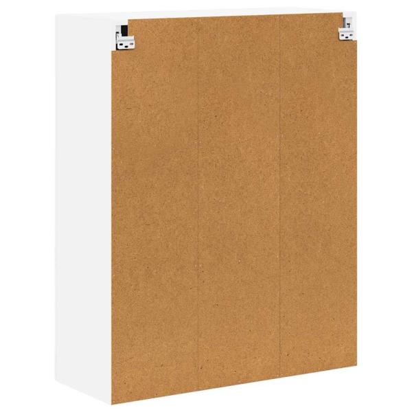 Küchenhängeschrank mit Regal Hochglanz Weiß 80 x 31 x 100 cm