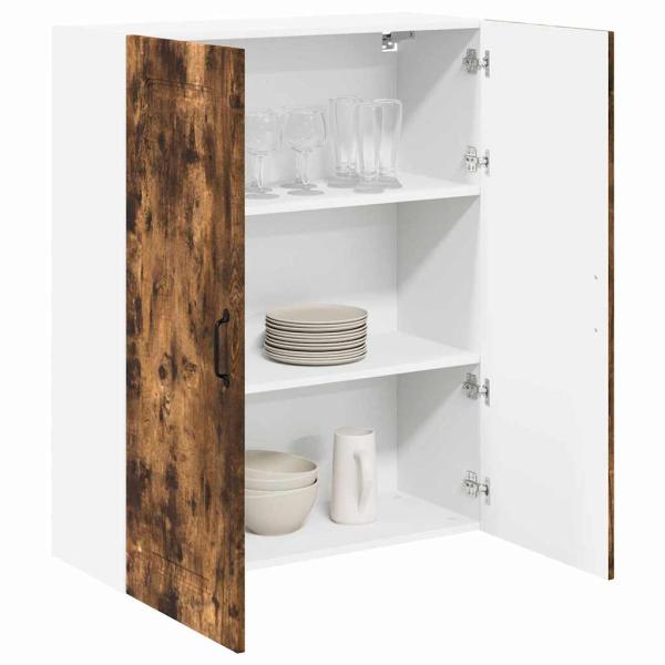 Küchenhängeschrank mit Regal Geräucherte Eiche 80 x 31 x 100 cm