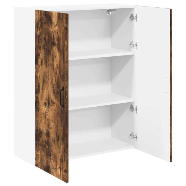 Küchenhängeschrank mit Regal Geräucherte Eiche 80 x 31 x 100 cm
