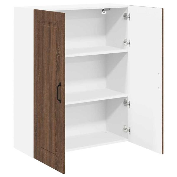 Küchenhängeschrank mit Tür Braun Eichen-Optik 80 x 31 x 100 cm