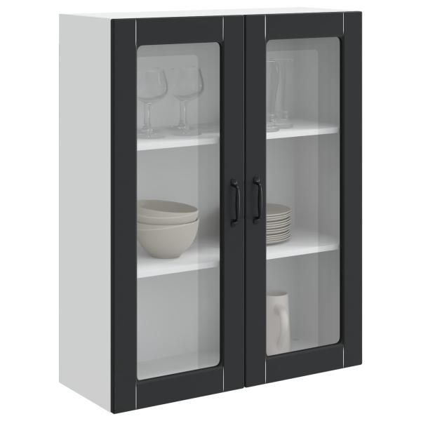 Küchenhängeschrank Schwarz 80 x 31 x 100 cm Holzwerkstoff
