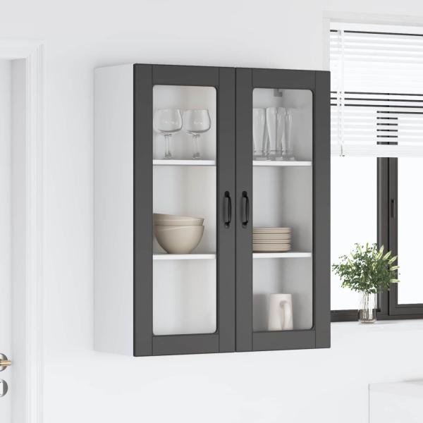Küchenhängeschrank Schwarz 80 x 31 x 100 cm Holzwerkstoff