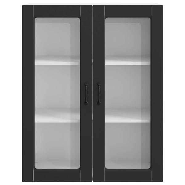 Küchenhängeschrank Schwarz 80 x 31 x 100 cm Holzwerkstoff