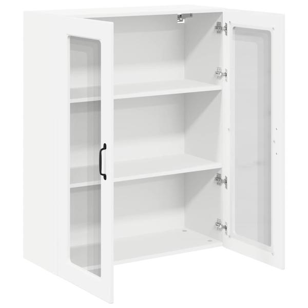 Küchenhängeschrank mit Regal Hochglanz Weiß 80 x 31 x 100 cm