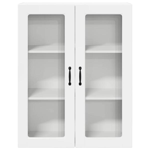 Küchenhängeschrank mit Regal Hochglanz Weiß 80 x 31 x 100 cm
