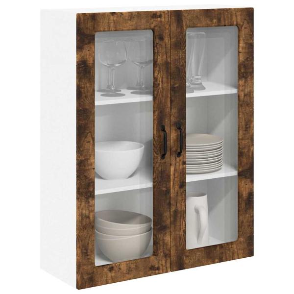 Küchenhängeschrank mit Regal Geräucherte Eiche 80 x 31 x 100 cm