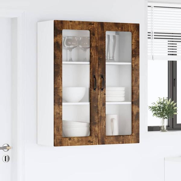 Küchenhängeschrank mit Regal Geräucherte Eiche 80 x 31 x 100 cm