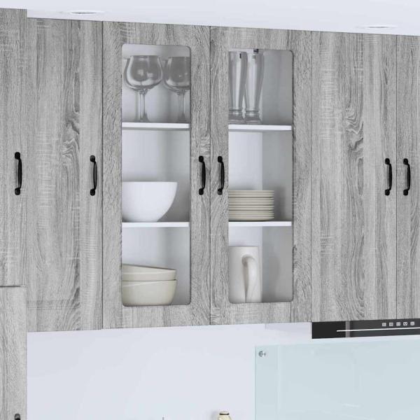 ARDEBO.de - Küchenhängeschrank Graues Sonoma 80 x 31 x 100 cm Holzwerkstoff