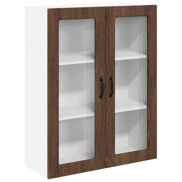 Küchenhängeschrank mit Tür Braun Eichen-Optik 80 x 31 x 100 cm