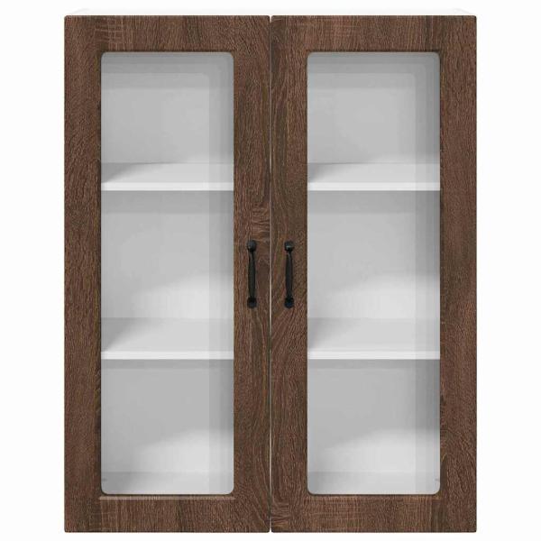 Küchenhängeschrank mit Tür Braun Eichen-Optik 80 x 31 x 100 cm