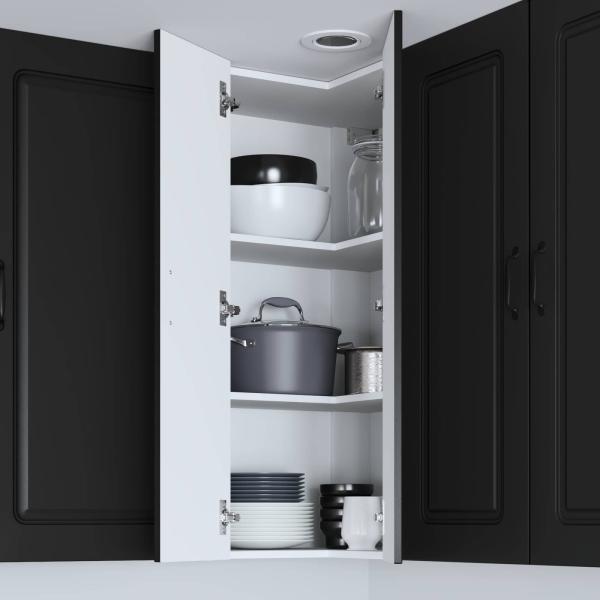 Küchenhängeschrank Schwarz 57 x 57 x 100 cm Holzwerkstoff