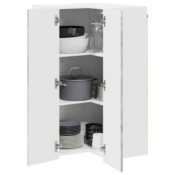 Küchenhängeschrank Beton Grau 57 x 57 x 100 cm Holzwerkstoff