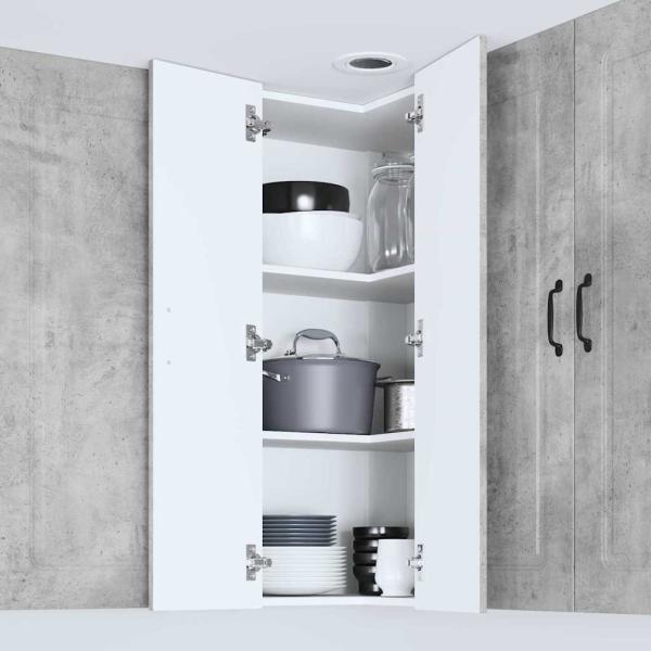 Küchenhängeschrank Beton Grau 57 x 57 x 100 cm Holzwerkstoff