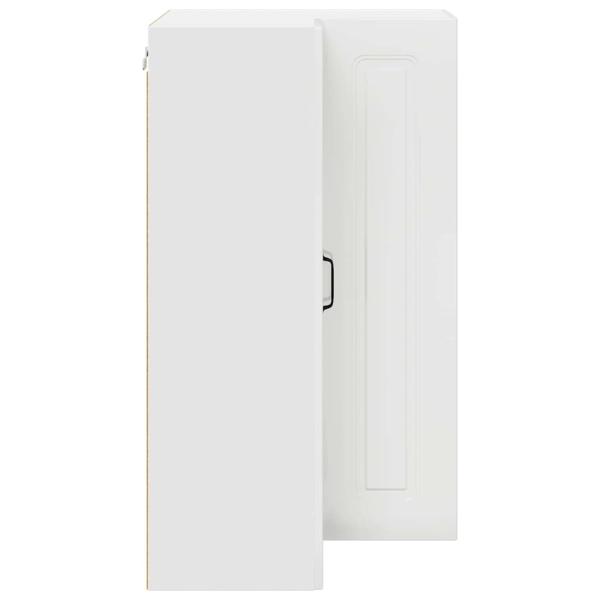 Küchenhängeschrank mit Regal Hochglanz Weiß 57 x 57 x 100 cm