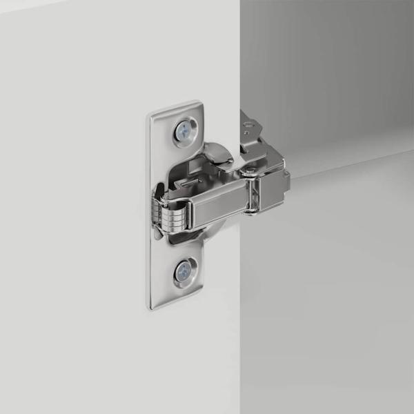 Küchenhängeschrank mit Regal Hochglanz Weiß 57 x 57 x 100 cm