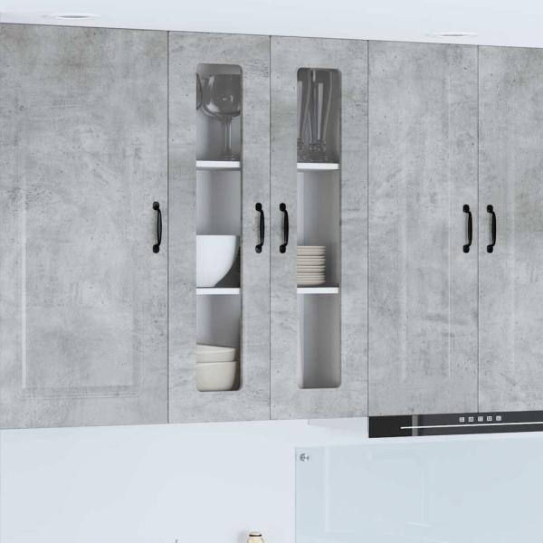 ARDEBO.de - Küchenhängeschrank Beton Grau 60 x 31 x 100 cm Holzwerkstoff