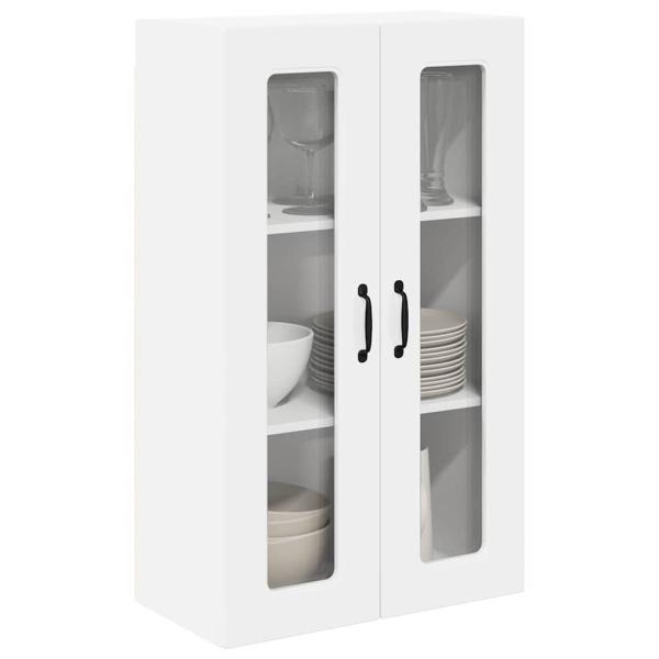 Küchenhängeschrank mit Regal Hochglanz Weiß 60 x 31 x 100 cm