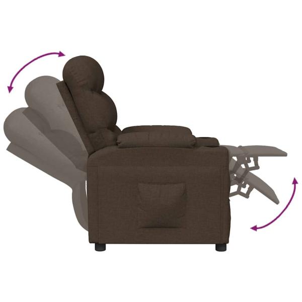 Relaxsessel Dunkelbraun Stoff