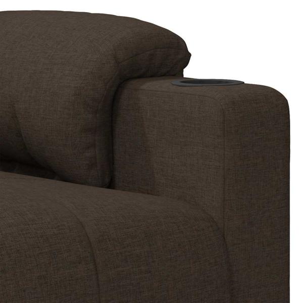 Relaxsessel Dunkelbraun Stoff