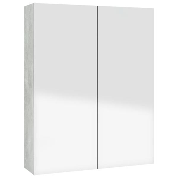 Bad-Spiegelschrank 60x15x75 cm MDF Betongrau