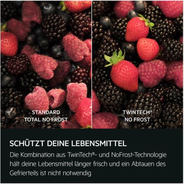 AEG OSC7C181DS 7000 GreenZone Einbau-Kühl-Gefrierkombination, Nischenhöhe 1780 mm, 249 L, TwinTech NoFrost, KI CoolAssist, Schlepptür, weiß (925555054)