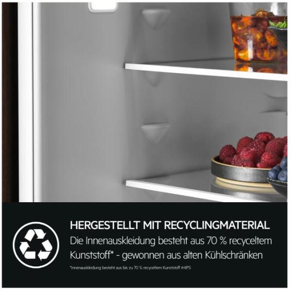 AEG OSC7C181DS 7000 GreenZone Einbau-Kühl-Gefrierkombination, Nischenhöhe 1780 mm, 249 L, TwinTech NoFrost, KI CoolAssist, Schlepptür, weiß (925555054)