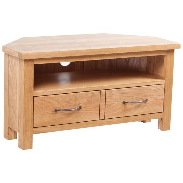 ARDEBO.de - TV-Schrank mit Schublade 88x42x46 cm Massivholz Eiche