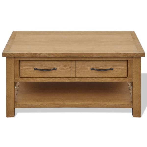 Couchtisch 88x53x45 cm Massivholz Eiche
