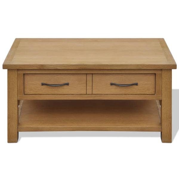 Couchtisch 88x53x45 cm Massivholz Eiche