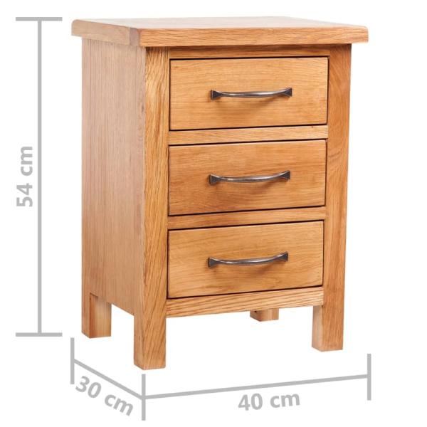 Nachttische 2 Stk. 40x30x54 cm Massivholz Eiche