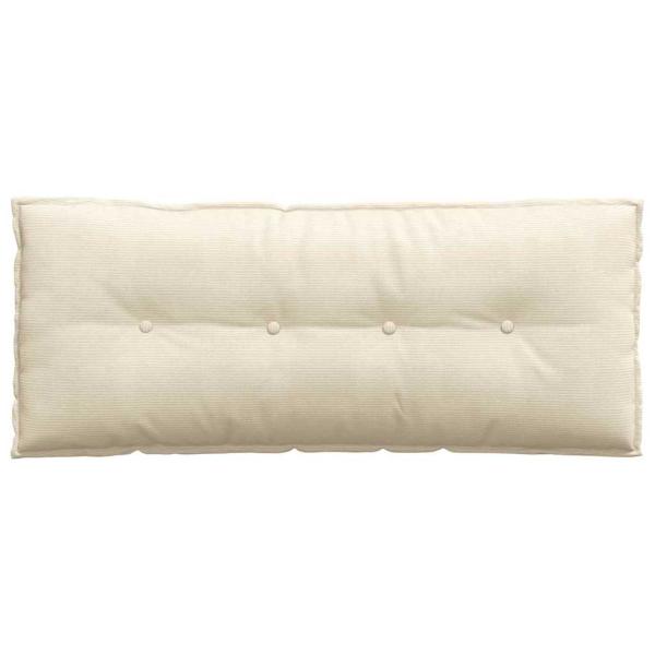 Rücken Kissen Creme 120 x 50 cm Cordstoff